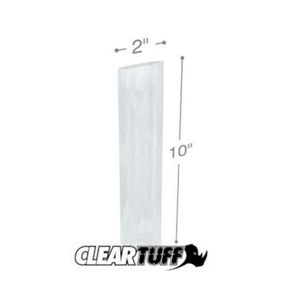 International Plastics PB20210 2 x 10 in. Clear Poly Bags, 0.002 Gauge - Case of 1000