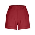 thumbnail image 4 of RYDCOT Women's Lightweight Shorts for Running Athletic Camping Travel Golf Hiking Shorts with Pockets Red, 4 of 8