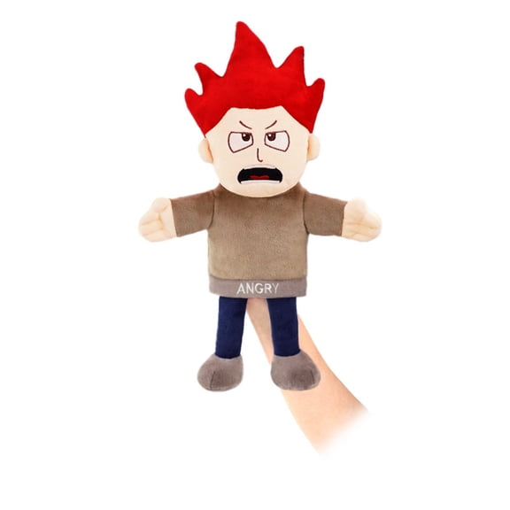 Just qunseen 12'' Emoticons Puppet Angry Hand Puppet Interactive Educational for Kids Gift