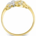 thumbnail image 3 of 10K Yellow Gold & Rhodium Cz Angel With Hearts Ring (Size 6) Made In United States 10c1285, 3 of 6