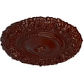 thumbnail image 3 of Ekena Millwork 21"OD x 2"P Marseille Ceiling Medallion (Fits Canopies up to 7 3/8"), Hand-Painted Brushed Mahogany, 3 of 6