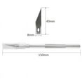 thumbnail image 2 of Cuchillo de precisión de acero inoxidable, herramienta de afeitar con 5 cuchillas de repuesto para trabajos de arte DIY, corte, escultura con cuchillo de espeleología, etc., 2 of 5