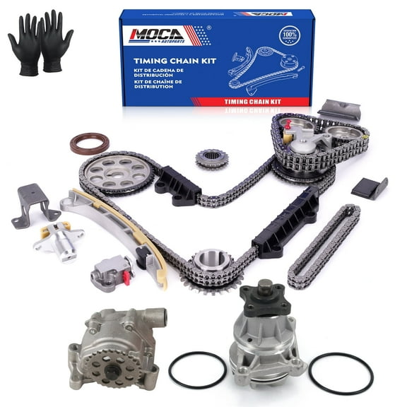 MOCA AUTOPARTS Timing Chain Kit with Oil Water Pump Fit for 2001-2004 Chevrolet Tracker 2.5L & 1999-2005 Suzuki Grand Vitara 2.5L & 2002-2006 Suzuki XL-7 2.7L