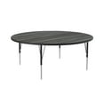 thumbnail image 6 of Correll Deluxe High-Pressure Top Activity Tables, 60x60" ROUND, NEW ENGLAND DRIFTWOOD BLACK/CHROME, 6 of 11