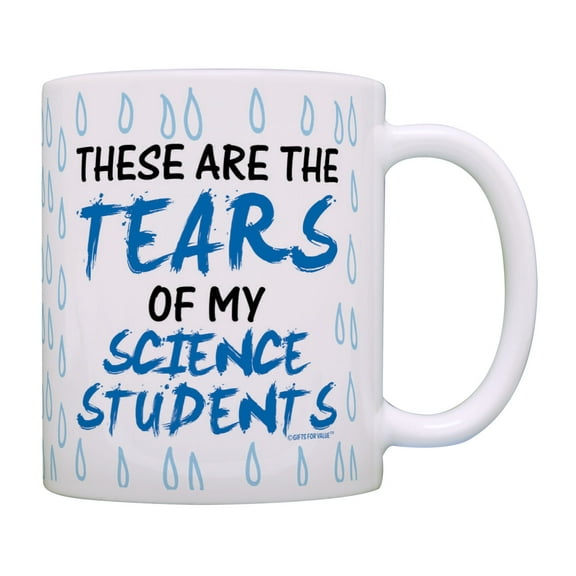 ThisWear STEM Teacher Cup Tears of Science Students Funny Teaching Present Teach Coffee Mug Multi