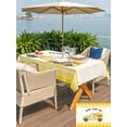 thumbnail image 4 of Outdoor Tablecloth with Umbrella Hole and Zipper, Yellow Truck Rectangle Table Cloth 60x120 Inch Waterproof Tablecloth, Spring Bees Daisy Car Star Buffalo Plaid Lines Picnic Table Cover for Patio, 4 of 7