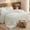 01 - Cream White, variant on Faux Fur Soft Comforter Set, Fluffy Rabbit Fur Comforter