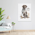 thumbnail image 3 of Lotusprinthandmade Personalized Name Shorthaired Pointer Gift for Dogs and Dog Lovers Watercolor style Poster 32" x 48", 3 of 5