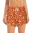 thumbnail image 4 of Lsque Pizza Printed Women's Running Shorts with Liner Pockets,Elastic Quick Dry Workout Athletic Gym Yoga Shorts,Womens High Waist Shorts-Large, 4 of 9