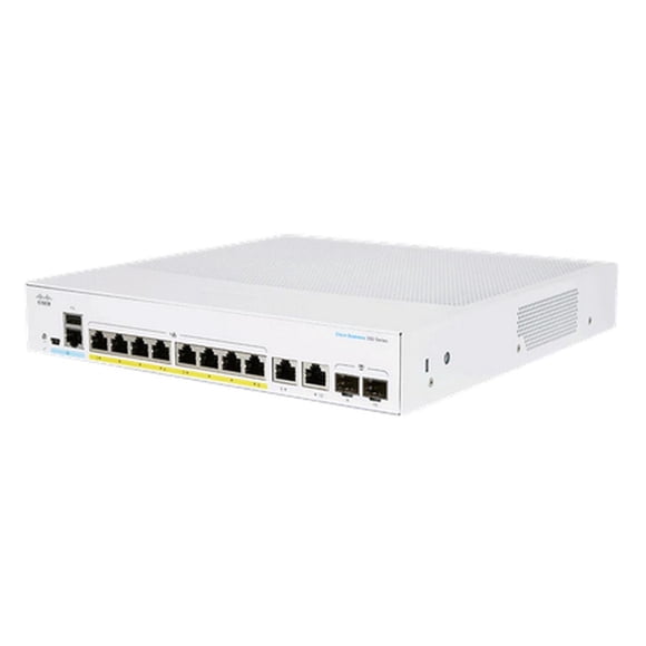 Switch CISCO CBS350-8T-E-2G-NA , Blanco, 8