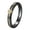 Gold Black, variant on Women's Stainless Steel Ceramic 4MM Simple Zirconia Engagement Band Ring Gold Black Size 9
