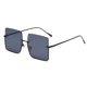 thumbnail image 1 of Gafas de sol cuadradas sin montura, gafas de sol de media montura de metal, gafas de sol retro, fabricadas en metal, 1 of 5