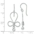 thumbnail image 3 of Sterling Silver Rhodium Plated Fancy Dangle Earrings, 3 of 3