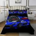 thumbnail image 1 of Erosebridal Racing Car Coverlet Set King,Geometric Honeycomb Bedding Set,Extreme Sports Decor,Ultra Soft,3 Pieces, 1 of 5