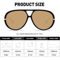 thumbnail image 5 of Retro  Aviator Sunglasses for Women Men Metal 70s Aviators 2026 Fashion Shades for Beach Vacation UV400, 5 of 6