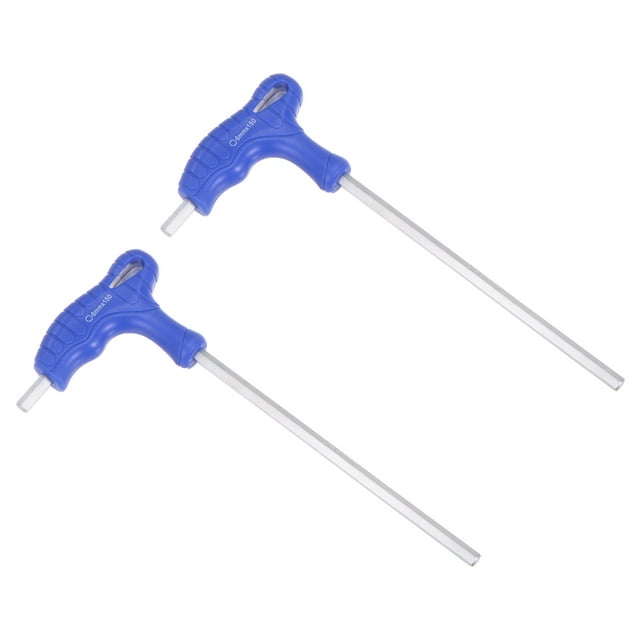 Unique Bargains Clé Hexagonale 6mm Poignée en T Clé à Double Extrémité, Acier CR-V Métrique 2 Pack
