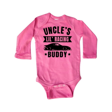 

Inktastic Uncles Lil Racing Buddy Gift Baby Boy or Baby Girl Long Sleeve Bodysuit