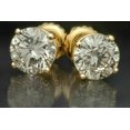 thumbnail image 2 of 2Ct Round Cut Lab Created Diamond Stud Women's Earrings 14K Yellow Gold Plated, 2 of 2