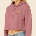 thumbnail image 5 of Dalix Taco Embroidered Fleece Cropped Hoodie Cold Fall Winter Women in Mauve 2XL XX-Large, 5 of 5
