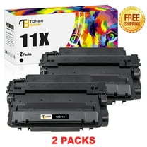 Toner Bank 2-Pack Compatible Toner for HP Q6511X 11X LaserJet 2400 2410 2420 2420DN 2430N 2430DTN (Black)