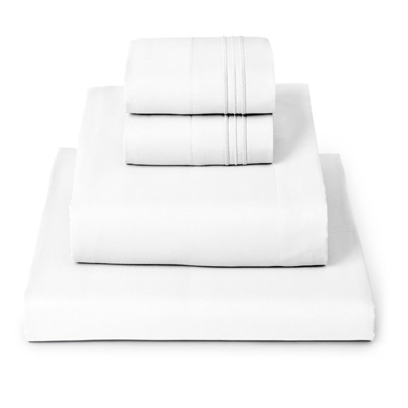 Juego de Sábanas Mellanni Queen 4 Piezas Extra Suaves y Refrescantes Blanco