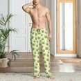 thumbnail image 2 of Sigee Green Frog print Men's Pajama Pants Lounge Sleep Bottoms with Elastic Waistband and Pockets-XX-Large, 2 of 6