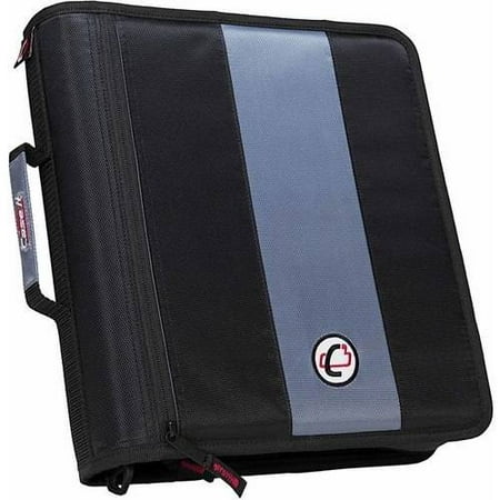 Case it zip binder, 1.5 inch d ring, w laptop/tablet pocket, neon pink