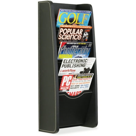 Safco 5-pocket Leather-Look Magazine Rack