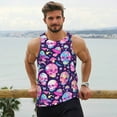 thumbnail image 6 of Salouo Skull mushroom colorful cute for Men's Tank Tops,Sleeveless Muscle Shirts for Men Quick Dry Workout Tank Top Gym Muscle Tee Fitness Bodybuilding Sleeveless T Shirt-X-Large, 6 of 7