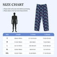 thumbnail image 4 of Pofeuu Flower Blue Skull Print Men's Pajama Pants, Soft Lounge Pajama Pants with big pockets for Men Plaid Pj Bottoms-XX-Large, 4 of 6