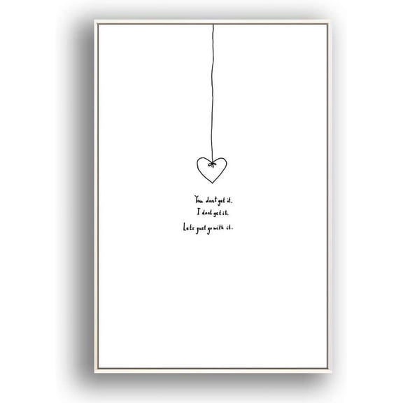 IDEA4WALL Framed Canvas Wall Art for Living Room, Bedroom Simple Words Canvas Prints for Modern Home Decoration Ready to Hang