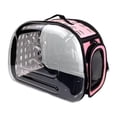 thumbnail image 1 of Jaula transportadora para perros y gatos perfecl bolsa de transporte plegable rosa, 1 of 8