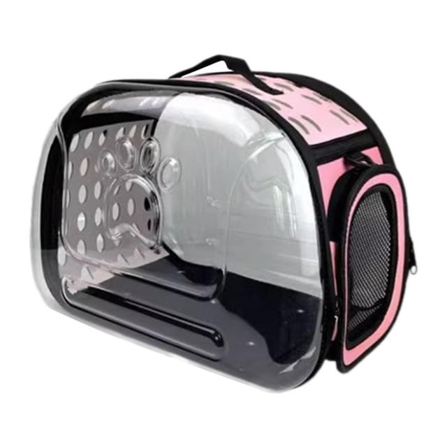Jaula transportadora para perros y gatos perfecl bolsa de transporte plegable rosa