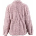 thumbnail image 3 of Amazhiyu Womens Faux Fur Coat Winter Zip Up Drawstring Fuzzy Jacket with Pockets, 3 of 6