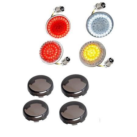 Top-Max 2 Inch Motorcycle LED Turn Signals Light, Brake Tail Indicator