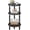 Black, variant on Round Side Table for Small Space, 3-Tier Small Round End Table with Rubberwood Leg, Accent Bedside Table, Circle Nightstand, Living Room, Bedroom, Sofa Couch, Black