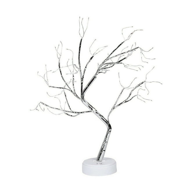 CAROOTU LED Night Light Mini Christmas Tree Copper Wire Garland Lamp Kids Bedroom Decoration