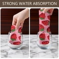thumbnail image 6 of 6 Pcs Funny Kitchen Towels,Red Strawberry Plants Pink Pattern Microfiber Dish Towels,Kitchen Tea Towels,Kitchen Towel Set (18" X 26"), 6 of 7