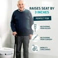 thumbnail image 2 of Elevador de asiento de inodoro Lunderg Adds de 7,62 cm, ajuste universal, blanco, 2 of 6