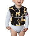 thumbnail image 6 of Hirioo Christmas Gold Deers for Baby Waterproof Pocket Bib Adjustable Closed for Babies Toddlers with Large Pocket 6-24Months, 6 of 8
