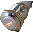 thumbnail image 1 of Bocina de coche con botón pulsador, 16 mm, LED, 12 V, 3 A, interruptor de palanca momentáneo, bocina de metal, altavoz, 1 of 5