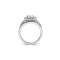thumbnail image 4 of Sterling Silver Engagement Bridal Wedding Heart Ring Set with Cubic Zirconia (CZ) (CZ) for Women, 4 of 6