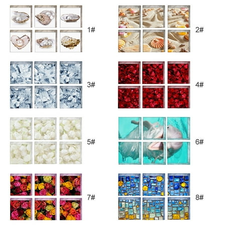 6 Pcs/Set PVC Bathtub Stickers 3D DIY Tub Appliques Decals ...