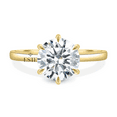 thumbnail image 3 of ESTE ORIGIN 2ct Round Solitaire Lab Grown Diamond Engagement Ring 18K Yellow Gold for Women US 8.5, 3 of 5