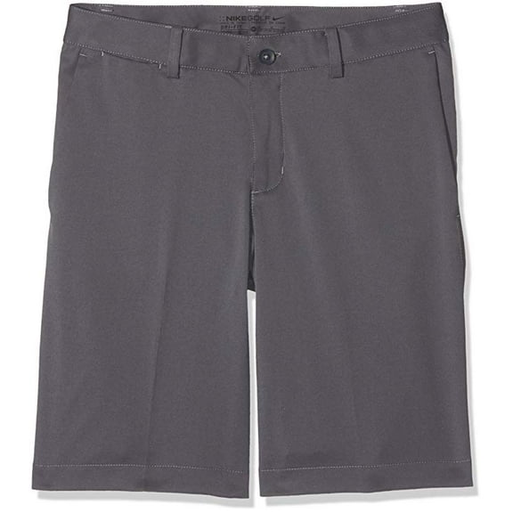 New Nike Golf Flat Front Short Boys Large Gray Dri-FIT Technology