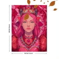 thumbnail image 3 of UXIEQU Pink Queen Mosaic Canvas Wall Decor 15.75x11.81 Inches, 3 of 8