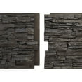thumbnail image 6 of Ekena Millwork 45 3/4"W x 24 1/2"H x 1 1/4"D Canyon Ridge Stacked Stone, EverStone Faux Stone Siding Panel, River Moss, 6 of 11
