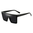 thumbnail image 1 of Square Oversized Sunglasses For Women Men Fashion Flat Top Big Frame Shadesblack Frame/black Lens, 1 of 3