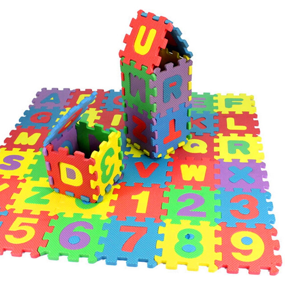 Learning Letter & Number Foam Puzzle Mats 36 pieces Age 3+ S21 