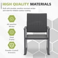 thumbnail image 4 of YODOLLA Patio Dining Chair, Outdoor Rattan Fire Pit Chair with Armrests and Metal Frame, 4 of 9